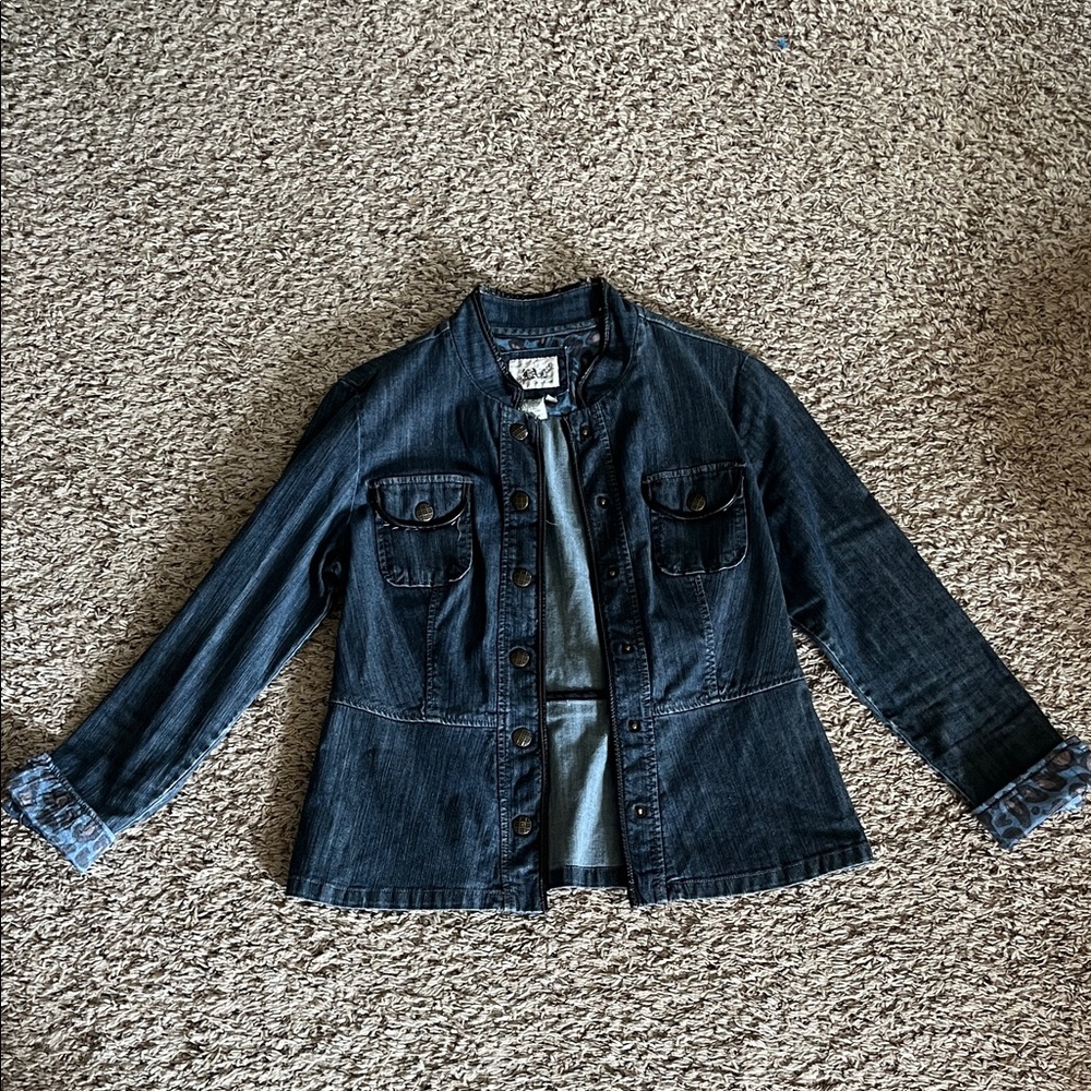 Dark Blue Jean Jacket- Sz Medium